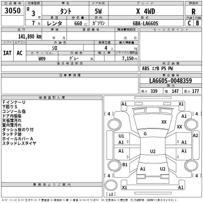 Daihatsu TANTO  с аукциона в Японии
