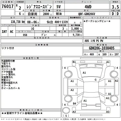 Toyota REGIUS ACE VAN  с аукциона в Японии
