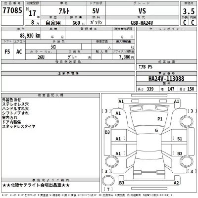 Suzuki ALTO VAN  с аукциона в Японии