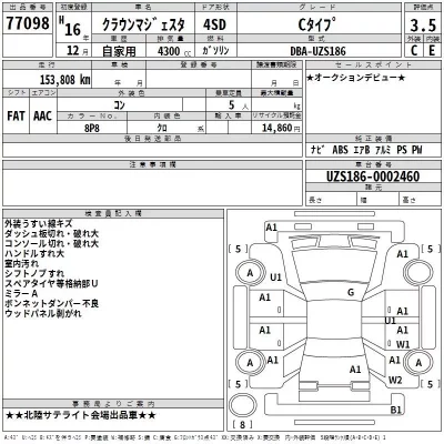 Toyota CROWN  с аукциона в Японии