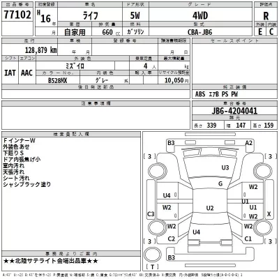 Honda LIFE  с аукциона в Японии