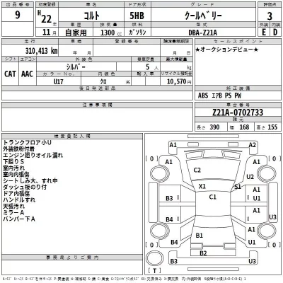 Mitsubishi COLT  с аукциона в Японии