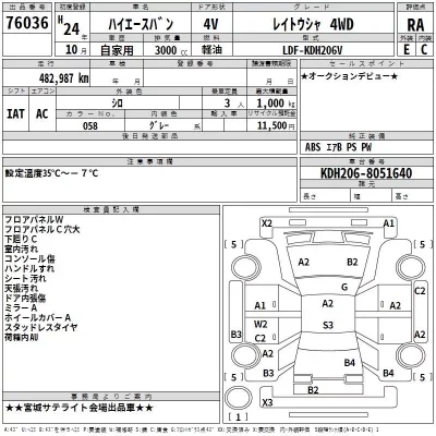 Toyota HIACE VAN  с аукциона в Японии