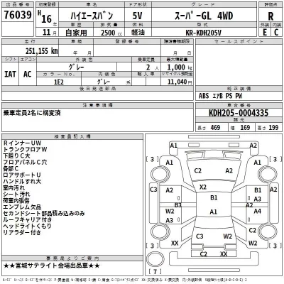 Toyota HIACE VAN  с аукциона в Японии