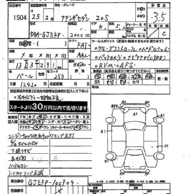 Mazda ATENZA SEDAN  с аукциона в Японии