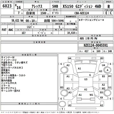 Toyota ALLEX  с аукциона в Японии
