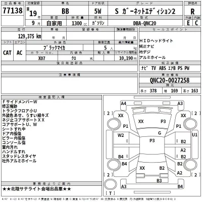 Toyota BB  с аукциона в Японии