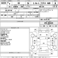 Subaru XV лот № 6039 оценка R  с аукциона в Японии 2