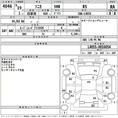 Daihatsu SONICA  с аукциона в Японии