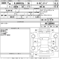 Honda N WGN лот № 3009 оценка 4.5  с аукциона в Японии 2