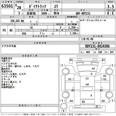 Toyota DYNA  с аукциона в Японии