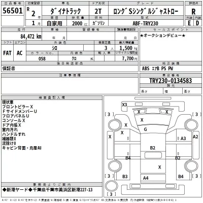 Toyota DYNA  с аукциона в Японии