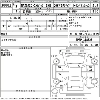 Mazda MAZDA3  с аукциона в Японии