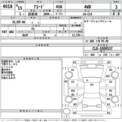 Honda ACCORD  с аукциона в Японии