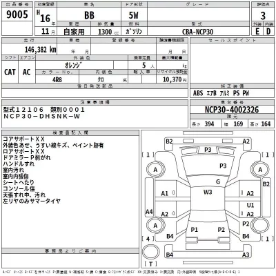 Toyota BB  с аукциона в Японии
