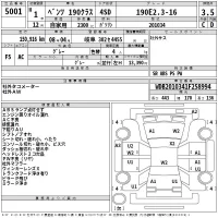 Mercedes-Benz 190 SERIES лот № 5001 оценка 3.5  с аукциона в Японии 2