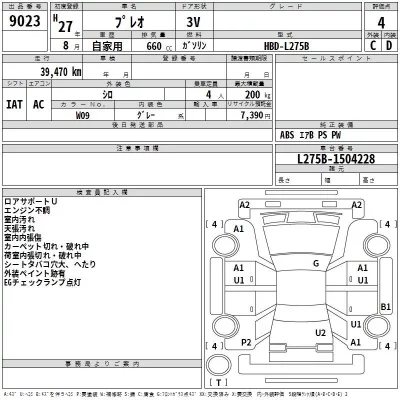 Subaru PLEO  с аукциона в Японии