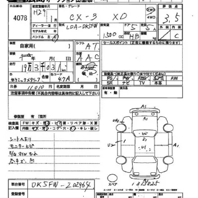 Mazda CX-3  с аукциона в Японии
