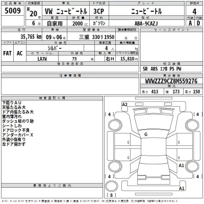 Volkswagen NEW BEETLE  с аукциона в Японии