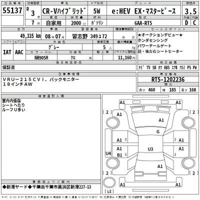 Honda CR-V  с аукциона в Японии