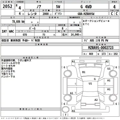 Toyota NOAH  с аукциона в Японии