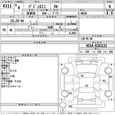 Mitsubishi PAJERO MINI  с аукциона в Японии