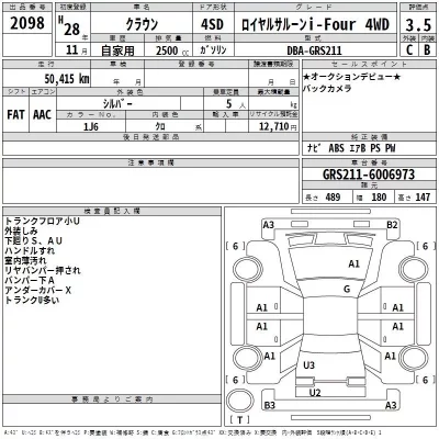 Toyota CROWN  с аукциона в Японии