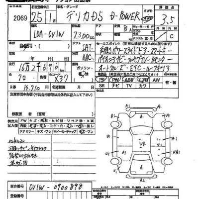 Mitsubishi DELICA D5  с аукциона в Японии