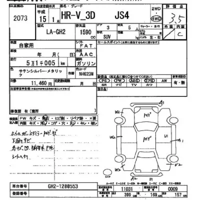Honda HR-V  с аукциона в Японии