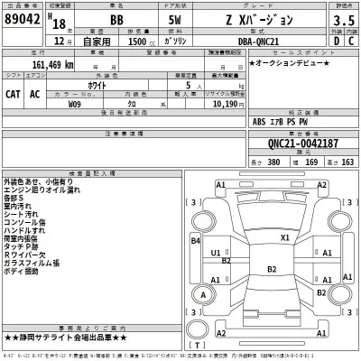 Toyota BB  с аукциона в Японии