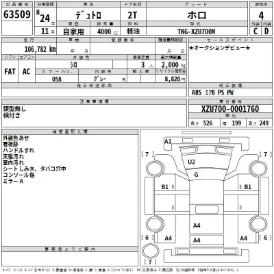 Hino DUTRO  с аукциона в Японии