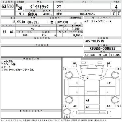 Toyota DYNA  с аукциона в Японии