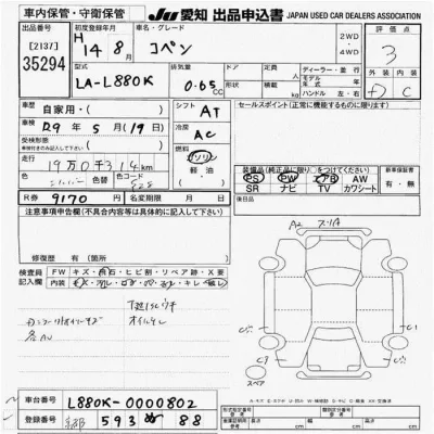 Daihatsu Copen  с аукциона в Японии