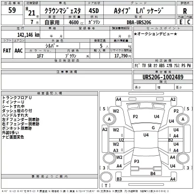 Toyota CROWN  с аукциона в Японии