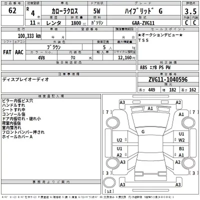 Toyota COROLLA CROSS  с аукциона в Японии