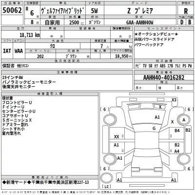 Toyota VELLFIRE  с аукциона в Японии