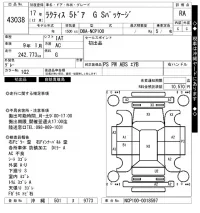 Toyota RACTIS лот № 43038 оценка RA  с аукциона в Японии 10