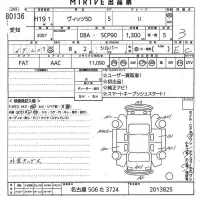 Toyota VITZ лот № 80136 оценка 3  с аукциона в Японии 10