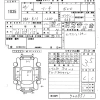 Nissan MARCH лот № 1035 оценка 3.5  с аукциона в Японии 4