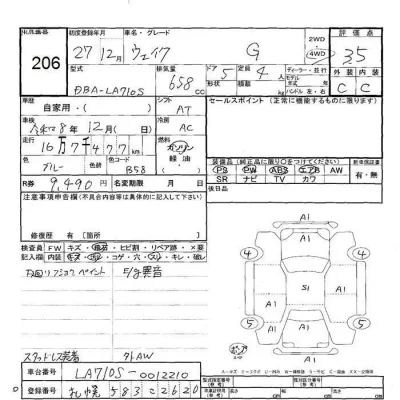 Daihatsu WAKE  с аукциона в Японии