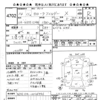 Toyota COROLLA FIELDER лот № 4702 оценка R  с аукциона в Японии 10