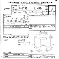 Daihatsu MOVE LATTE лот № 4707 оценка 3  с аукциона в Японии 10