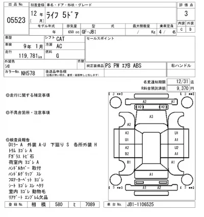 Honda LIFE  с аукциона в Японии