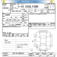 Toyota MARK X лот № 4032 оценка 3.5  с аукциона в Японии 5