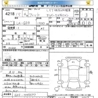 Honda FIT лот № 4218 оценка 3  с аукциона в Японии 5