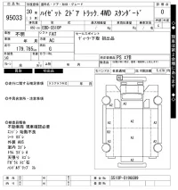 Daihatsu HIJET TRUCK лот № 95033 оценка 0  с аукциона в Японии 7