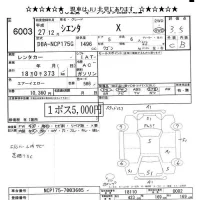 Toyota SIENTA лот № 6003 оценка 3.5  с аукциона в Японии 8