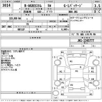 Honda N WGN лот № 3014 оценка 3.5  с аукциона в Японии 2