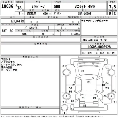 Daihatsu MIRA  с аукциона в Японии