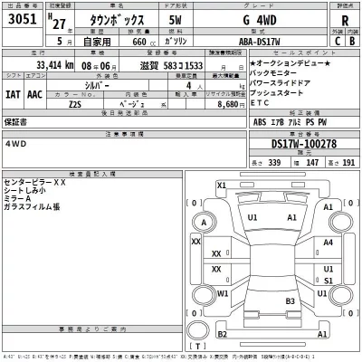 Mitsubishi TOWNBOX  с аукциона в Японии